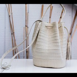 Nancy Gonzales Bucket Bag in White